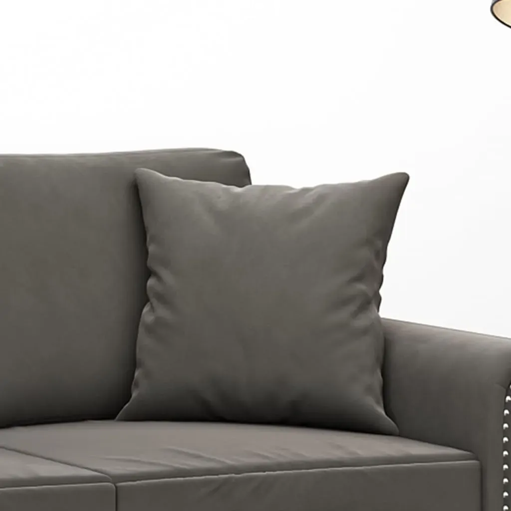 Throw Pillows 2 pcs Dark Grey 40x40 cm Velvet Price