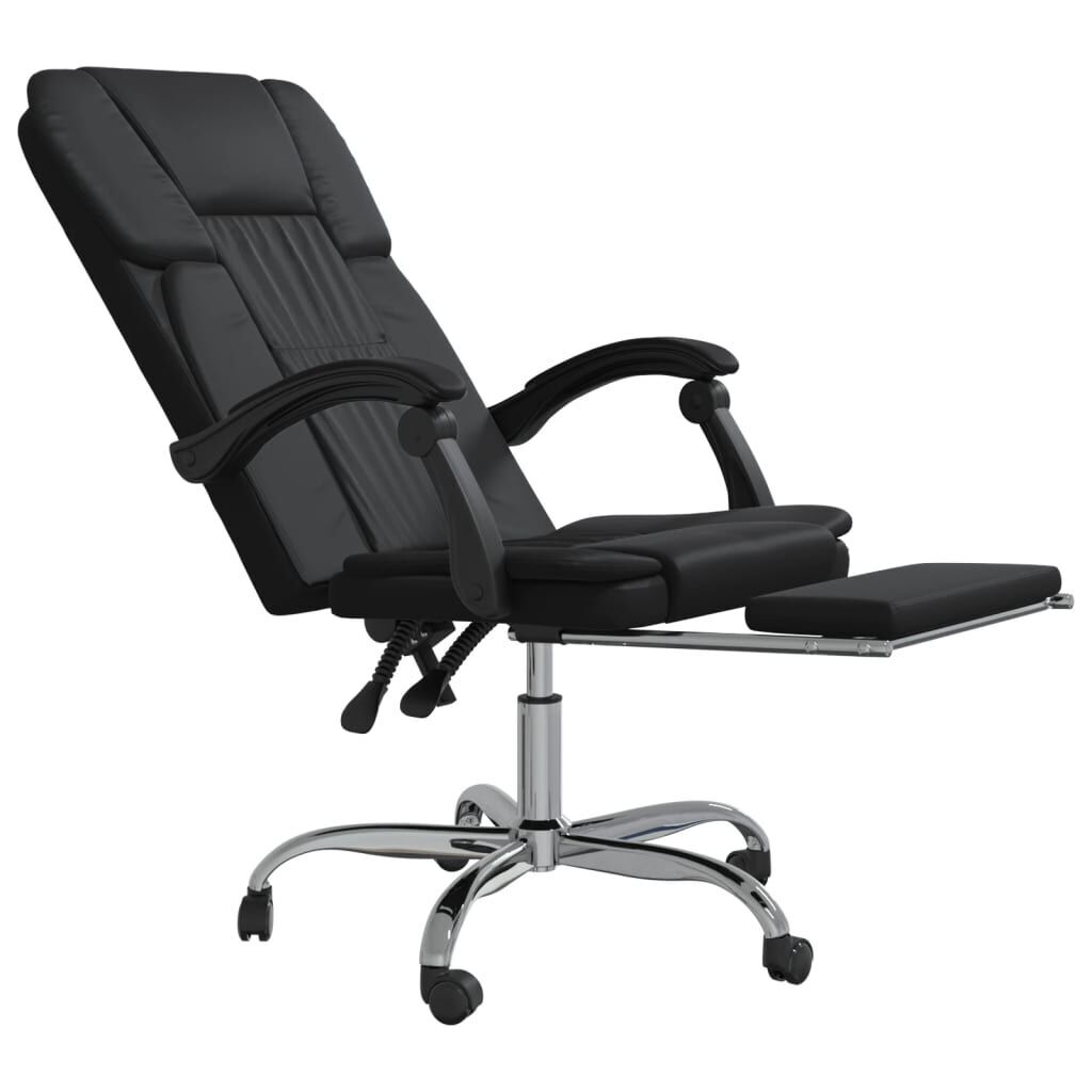 Reclining Office Chair Black Faux Leather Price
