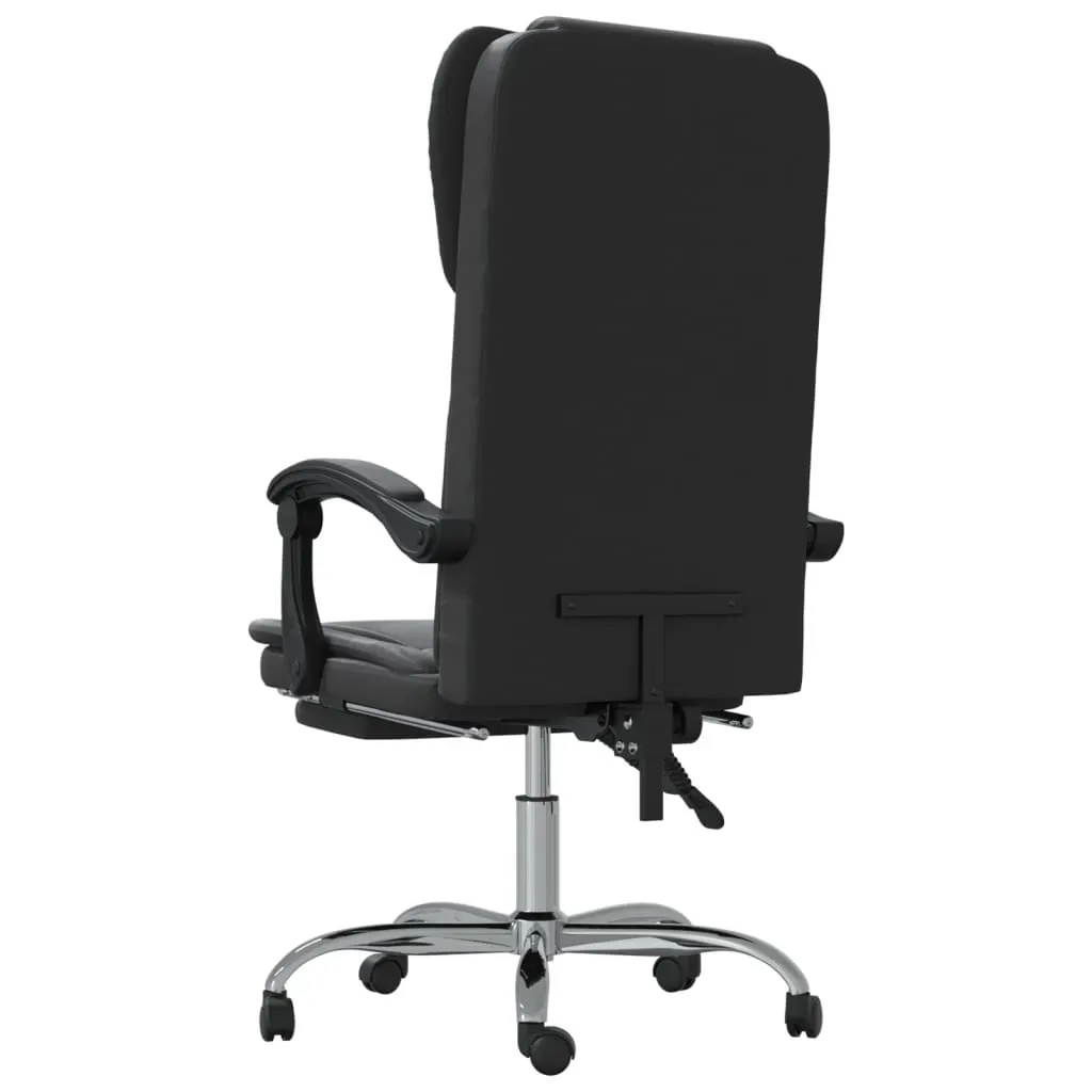 Reclining Office Chair Black Faux Leather Price