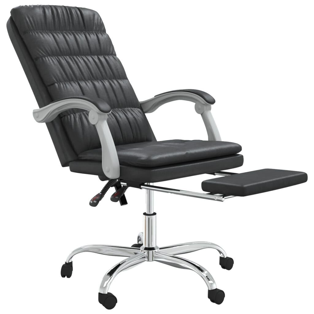 Reclining Office Chair Black Faux Leather Price