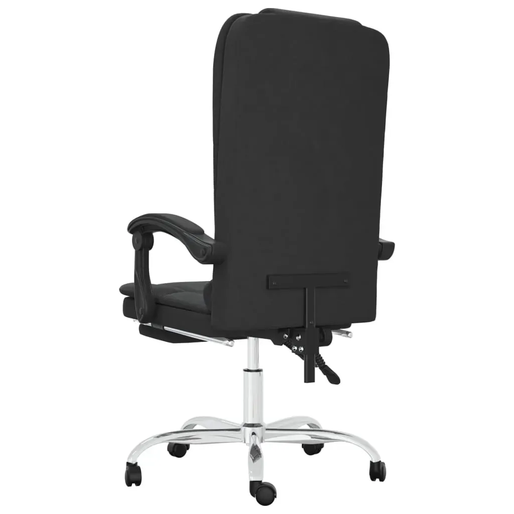 Massage Reclining Office Chair Black Faux Leather Price