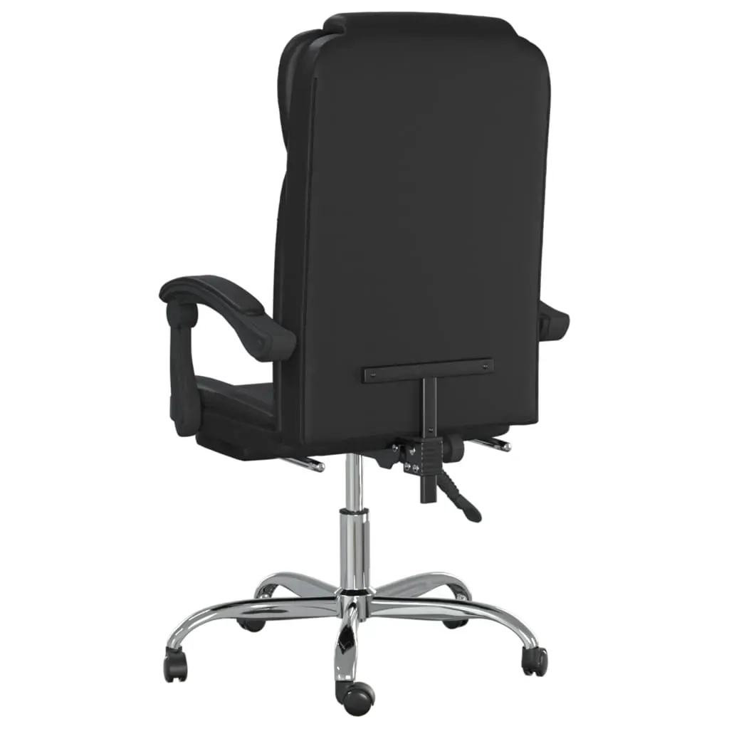 Reclining Office Chair Black Faux Leather Price