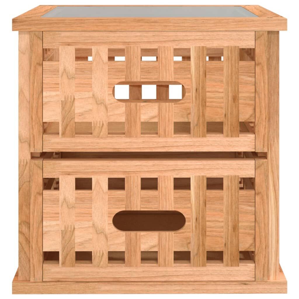 Bedside Cabinets 2 pcs 34x34x34 cm Solid Wood Walnut Price