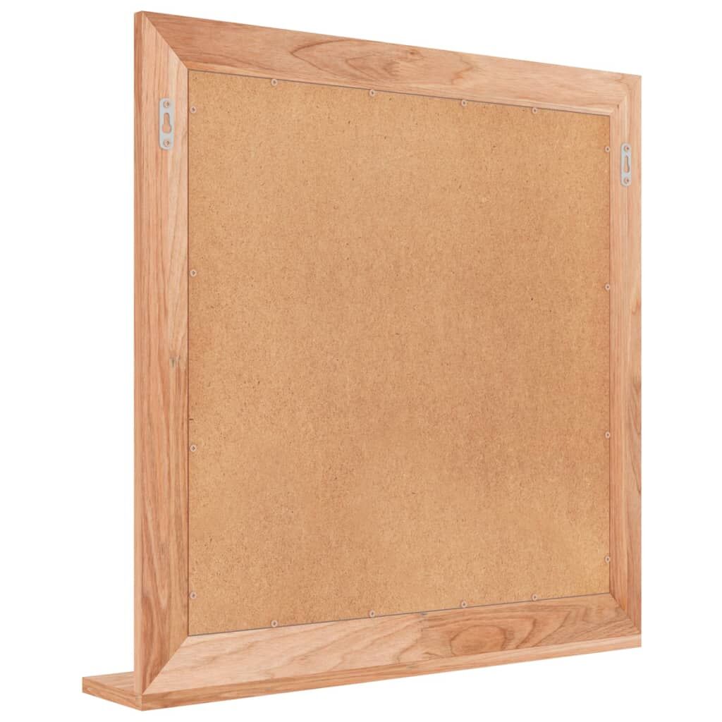 Wall Mirror 55x55 cm Solid Wood Walnut Price