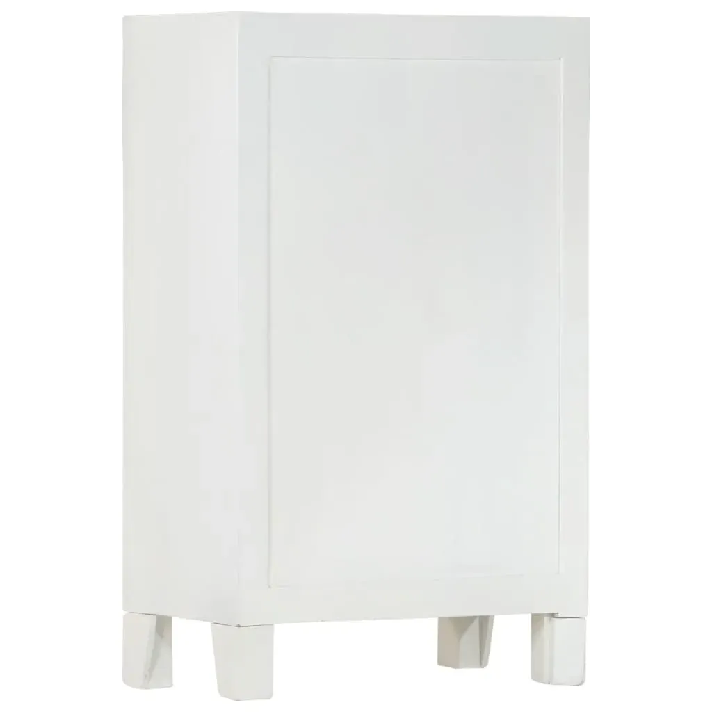 Sideboard White 55x30x90 cm Solid Wood Acacia Price