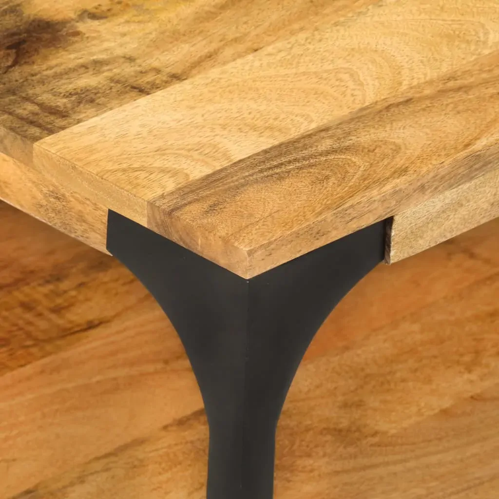 2-Layer Coffee Table 100x55x38 cm Solid Wood Mango and Steel Price