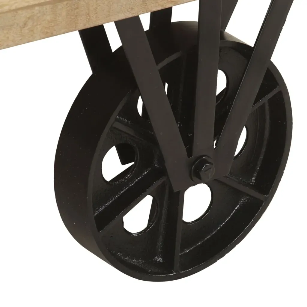 Coffee Table with Wheels 110x55x29.5 cm Solid Wood Mango Price