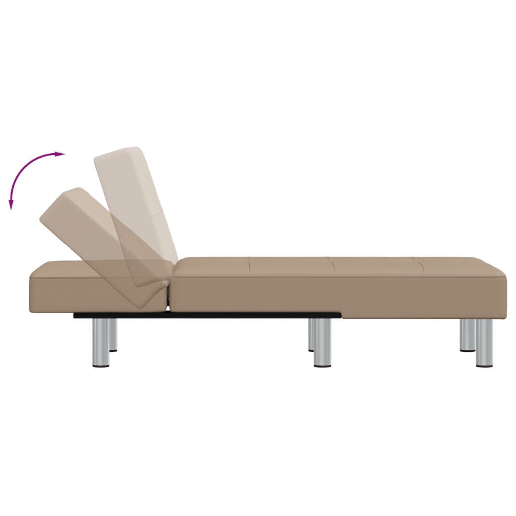 Chaise Longue Capuccino Faux Leather Price
