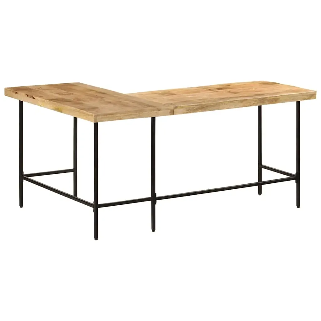 Desk 165x110x77 cm Solid Wood Mango and Iron Price