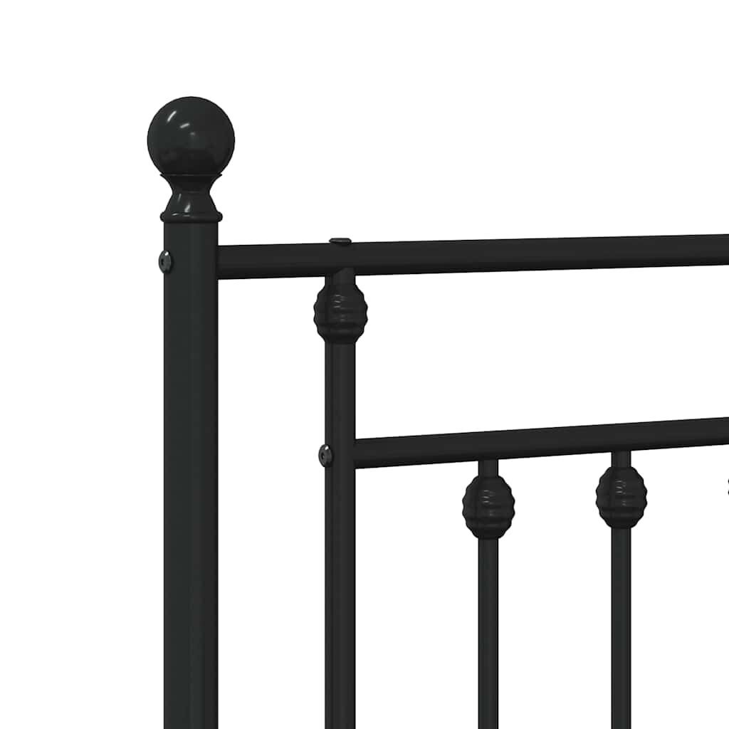 Metal Headboard Black 137 cm Double Price
