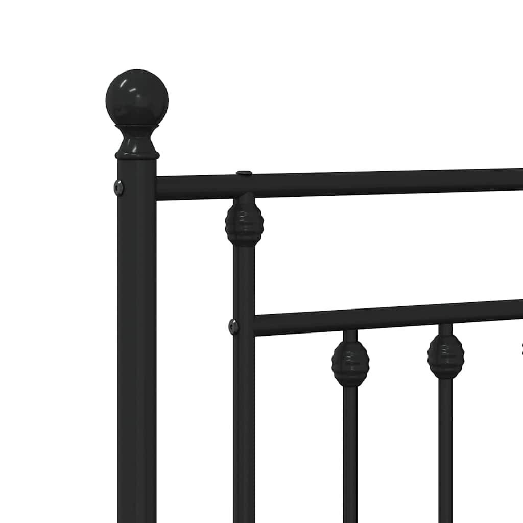 Metal Headboard Black 183 cm King Price