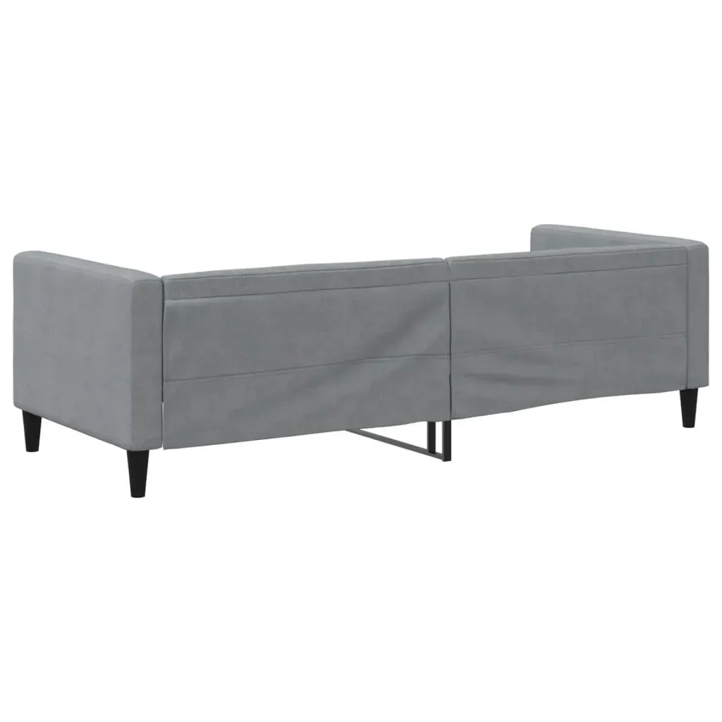 Day Bed without Mattress Light Grey 90x190 cm Fabric Price