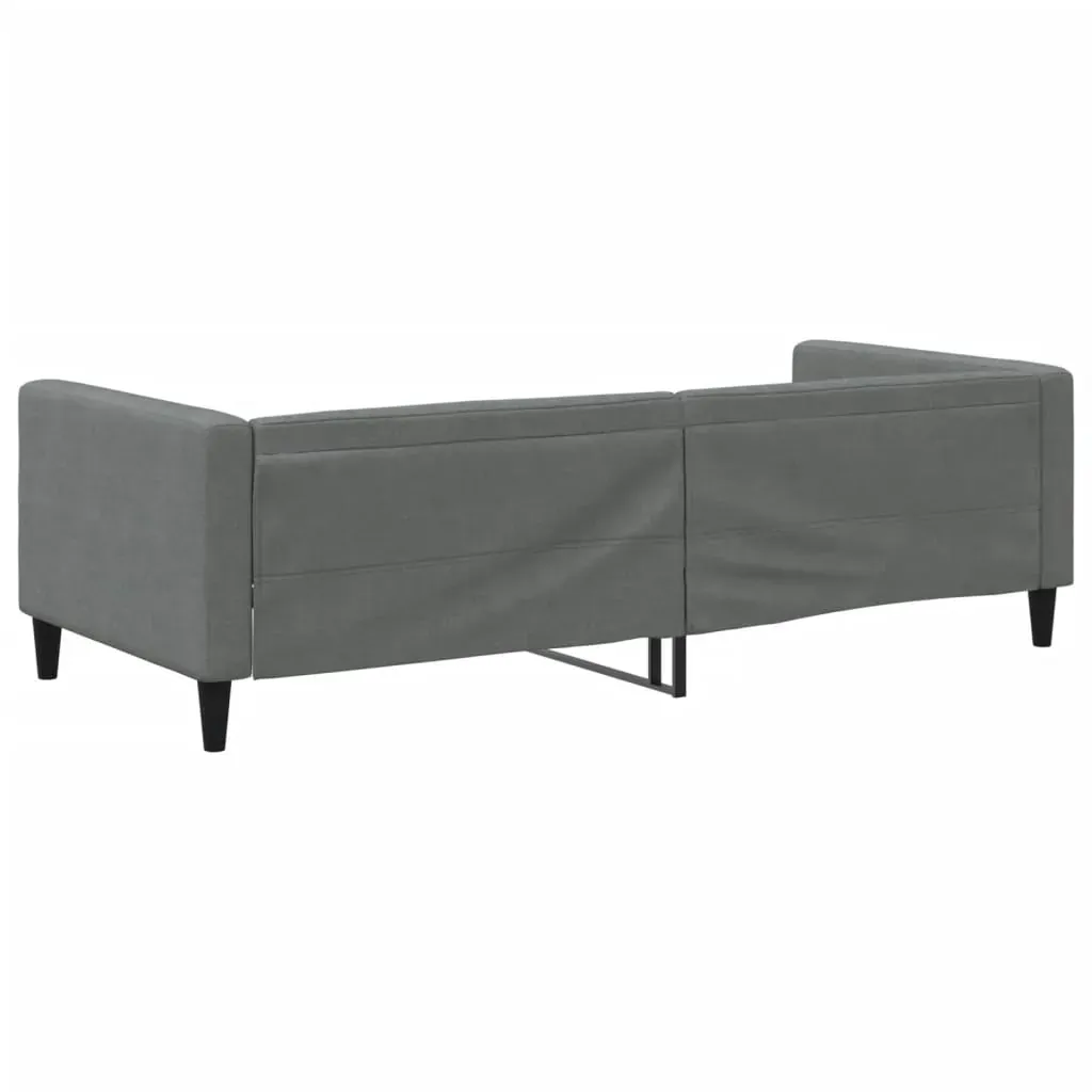 Day Bed without Mattress Dark Grey 90x190 cm Fabric Price