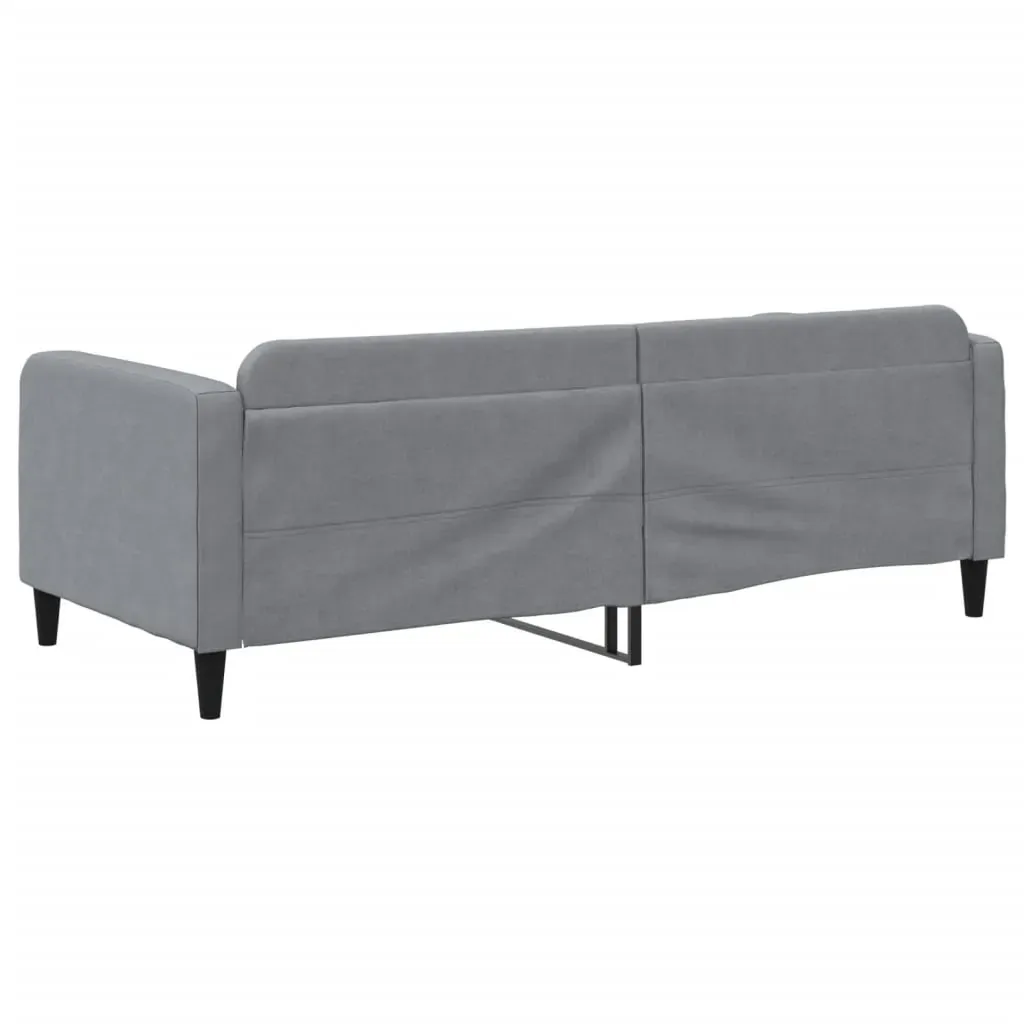 Day Bed without Mattress Light Grey 90x190 cm Fabric Price