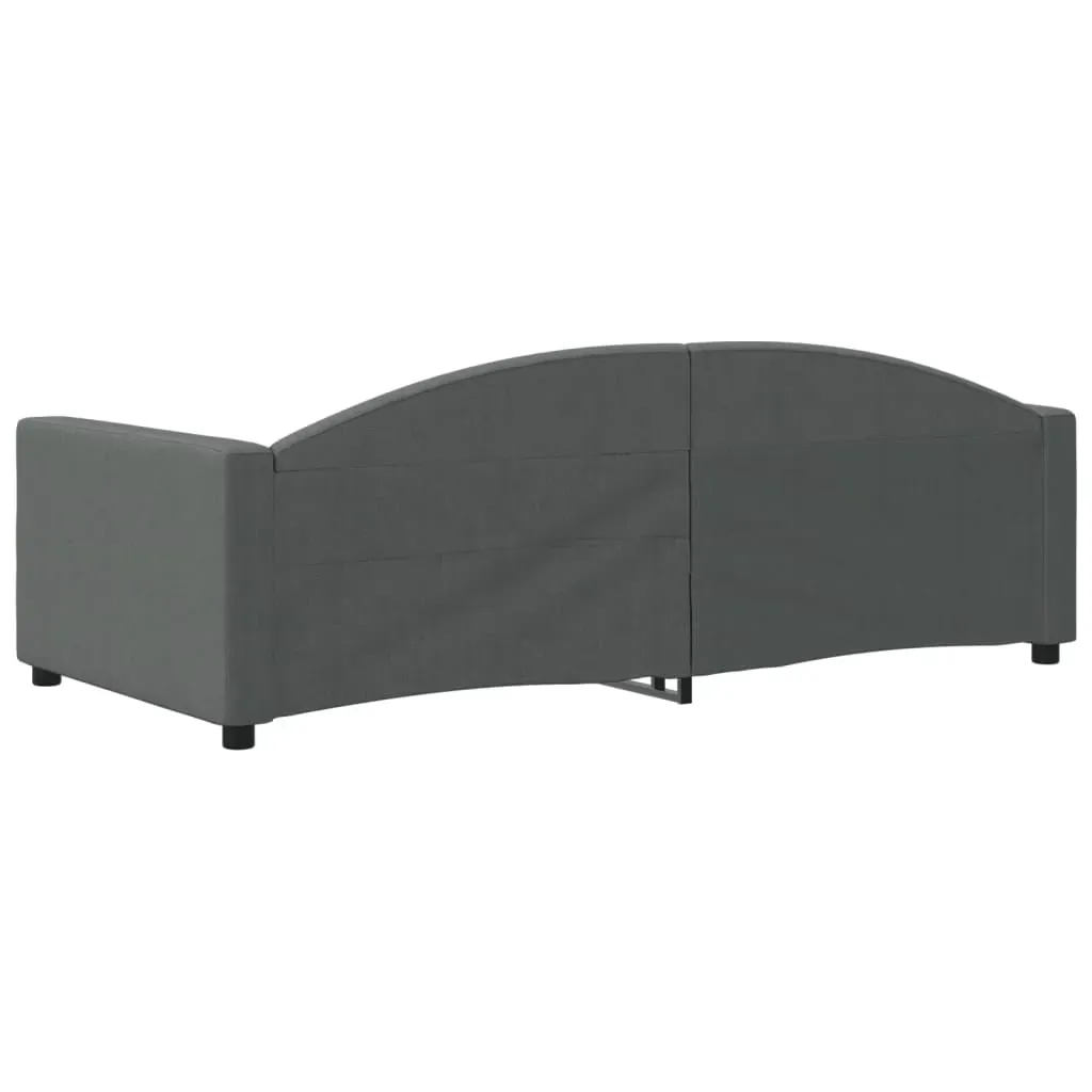 Day Bed without Mattress Dark Grey 90x190 cm Fabric Price
