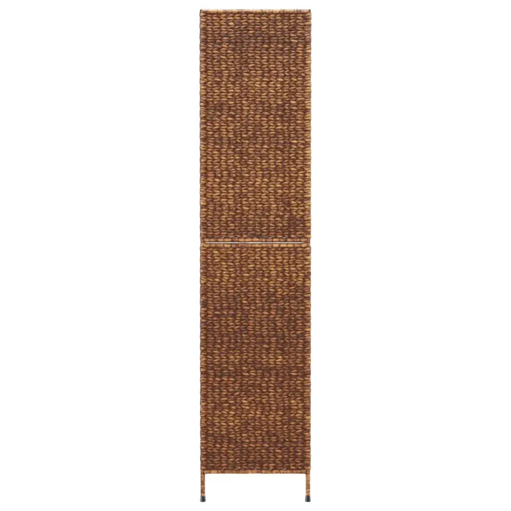 Room Divider 4-Panel Brown 163x180 cm Water Hyacinth Price