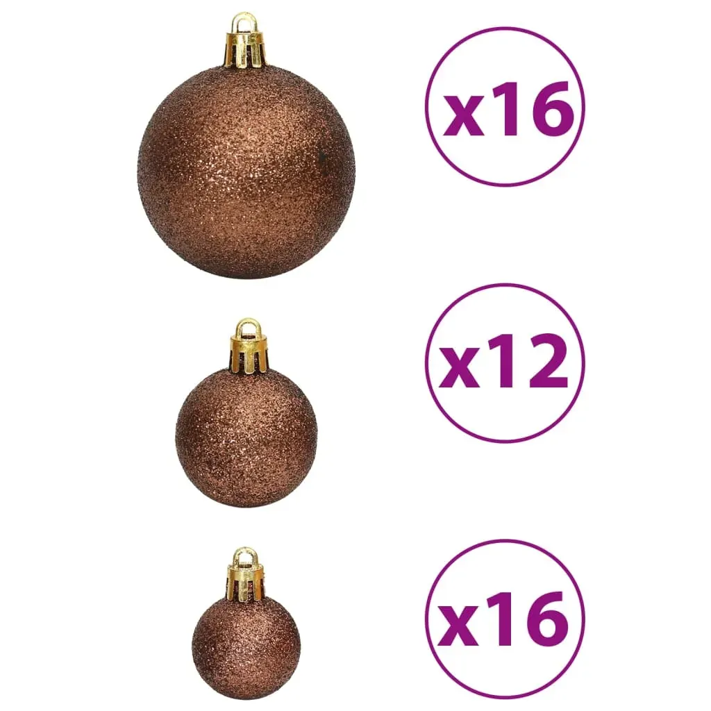 Christmas Baubles 100 pcs Brown 3 / 4 / 6 cm Price