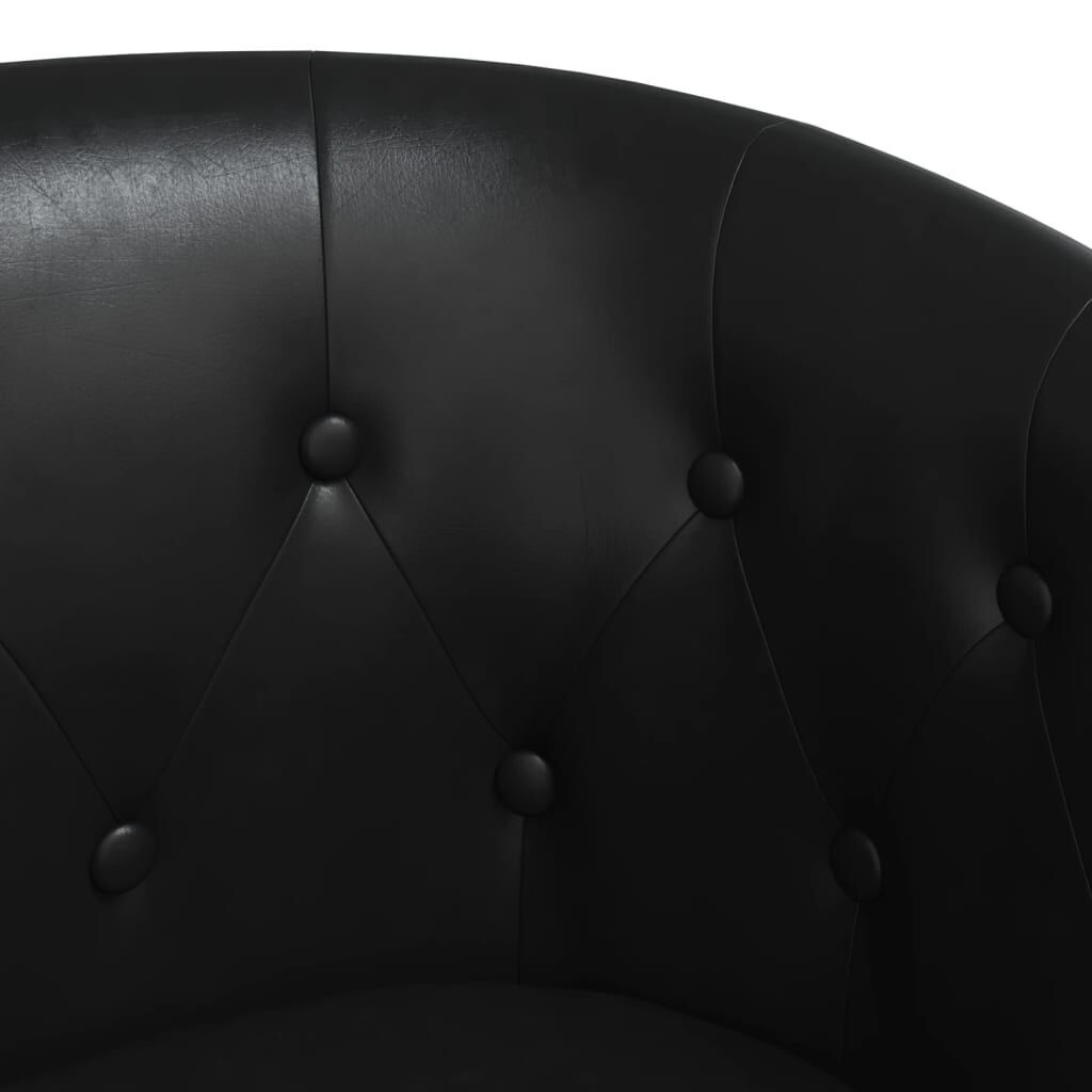 Tub Chair Black Faux Leather Price