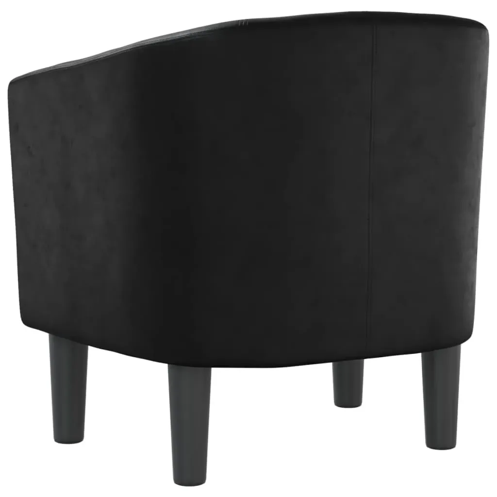Tub Chair Black Faux Leather Price