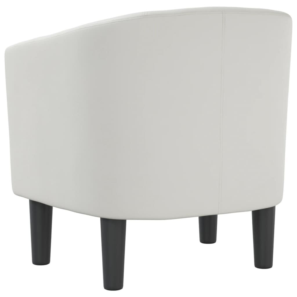Tub Chair White Faux Leather Price