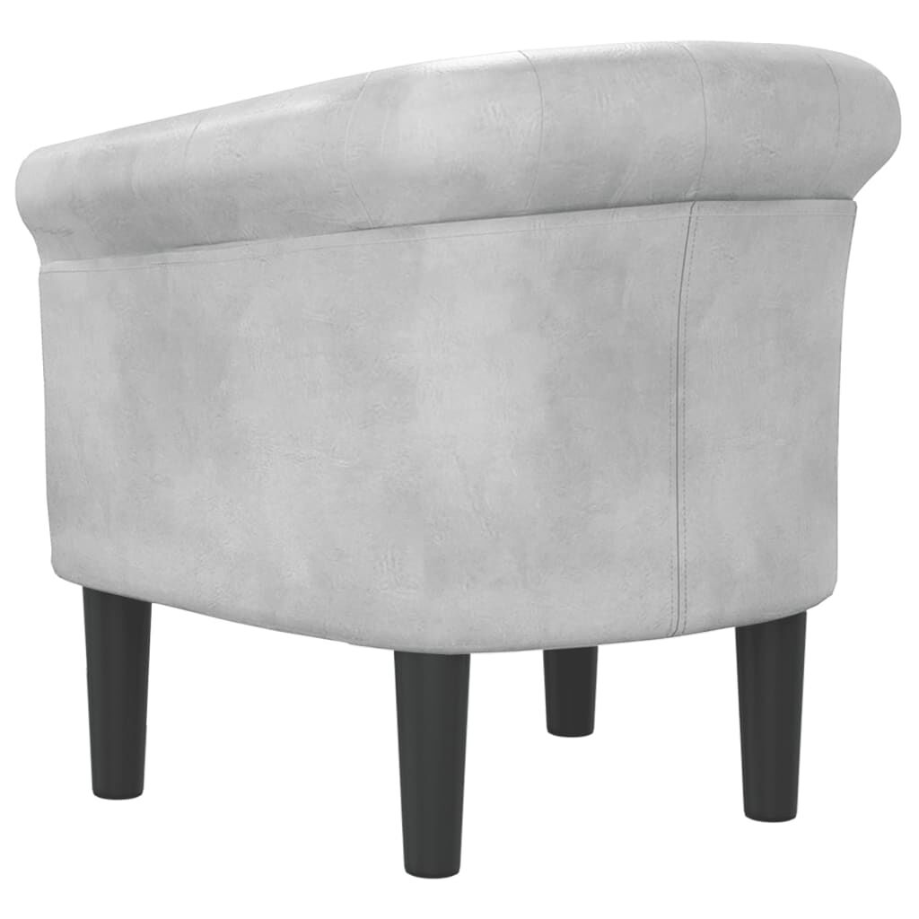 Tub Chair Silver Faux Leather Price