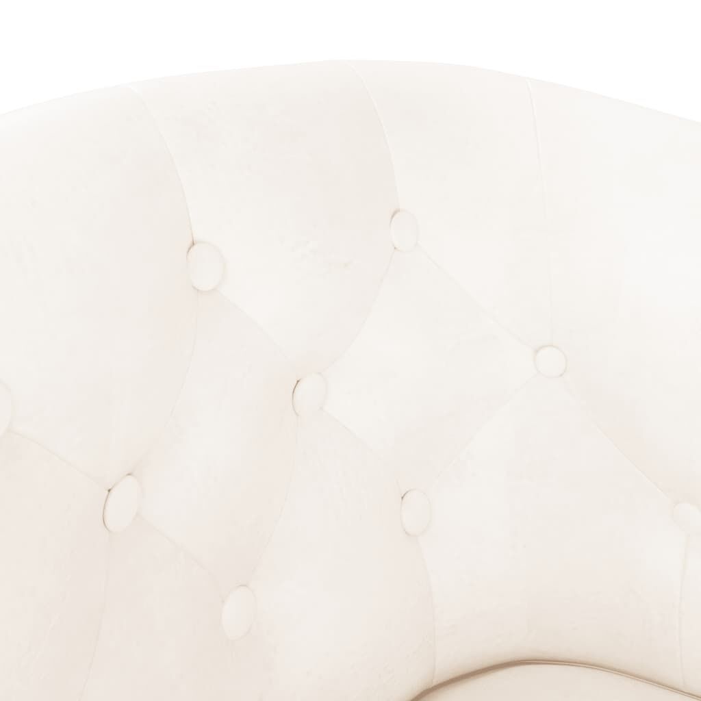 Tub Chair with Footstool White Faux Leather Price
