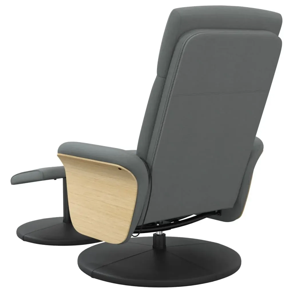 Massage Recliner Chair with Footstool Dark Grey Fabric Price