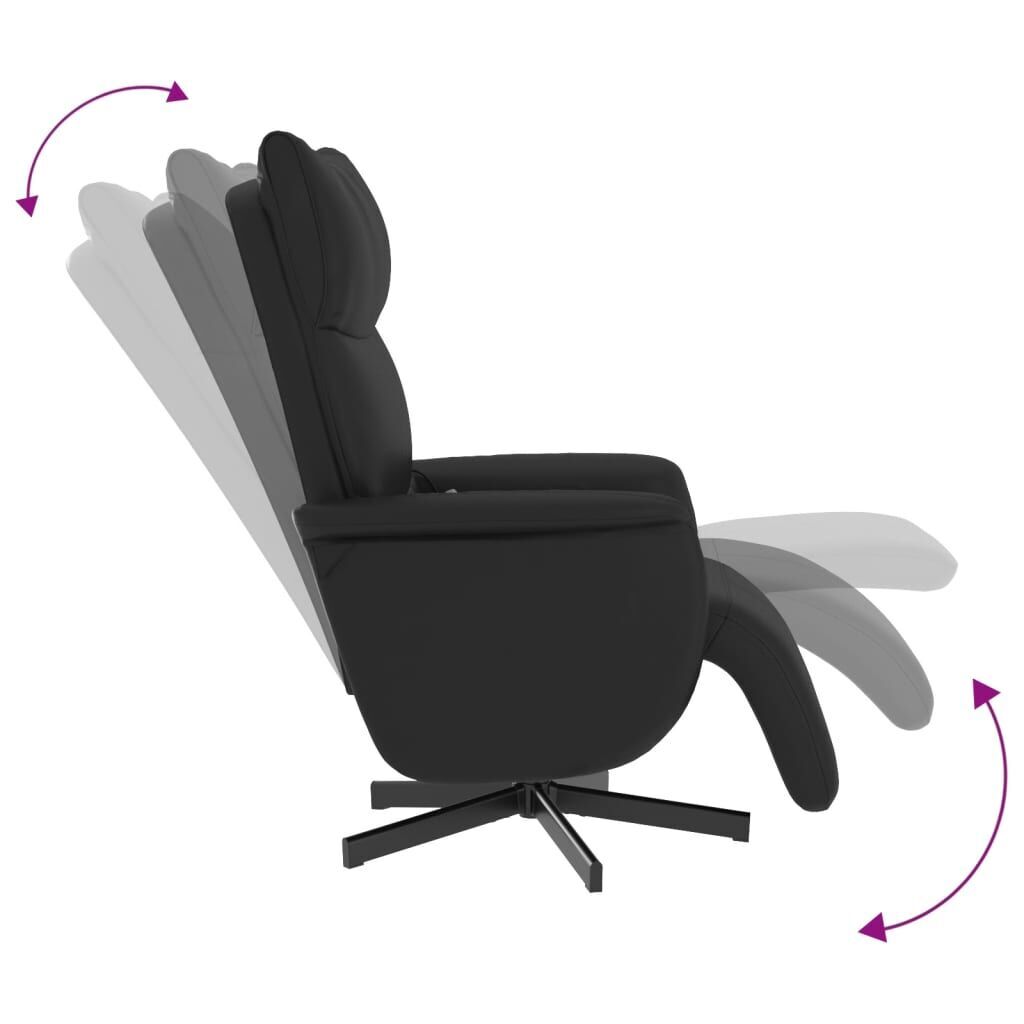 Massage Recliner Chair with Footrest Black Faux Leather Price