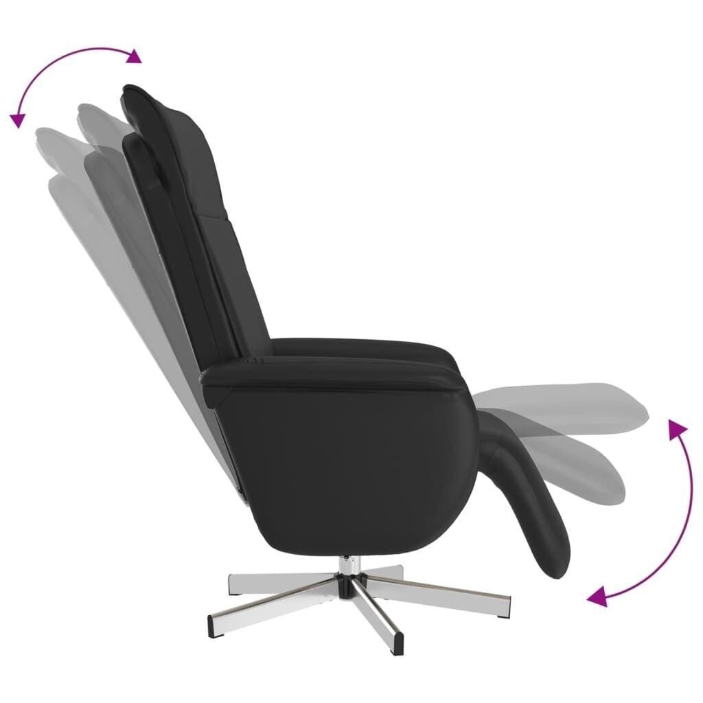 Massage Recliner Chair with Footrest Black Faux Leather Price