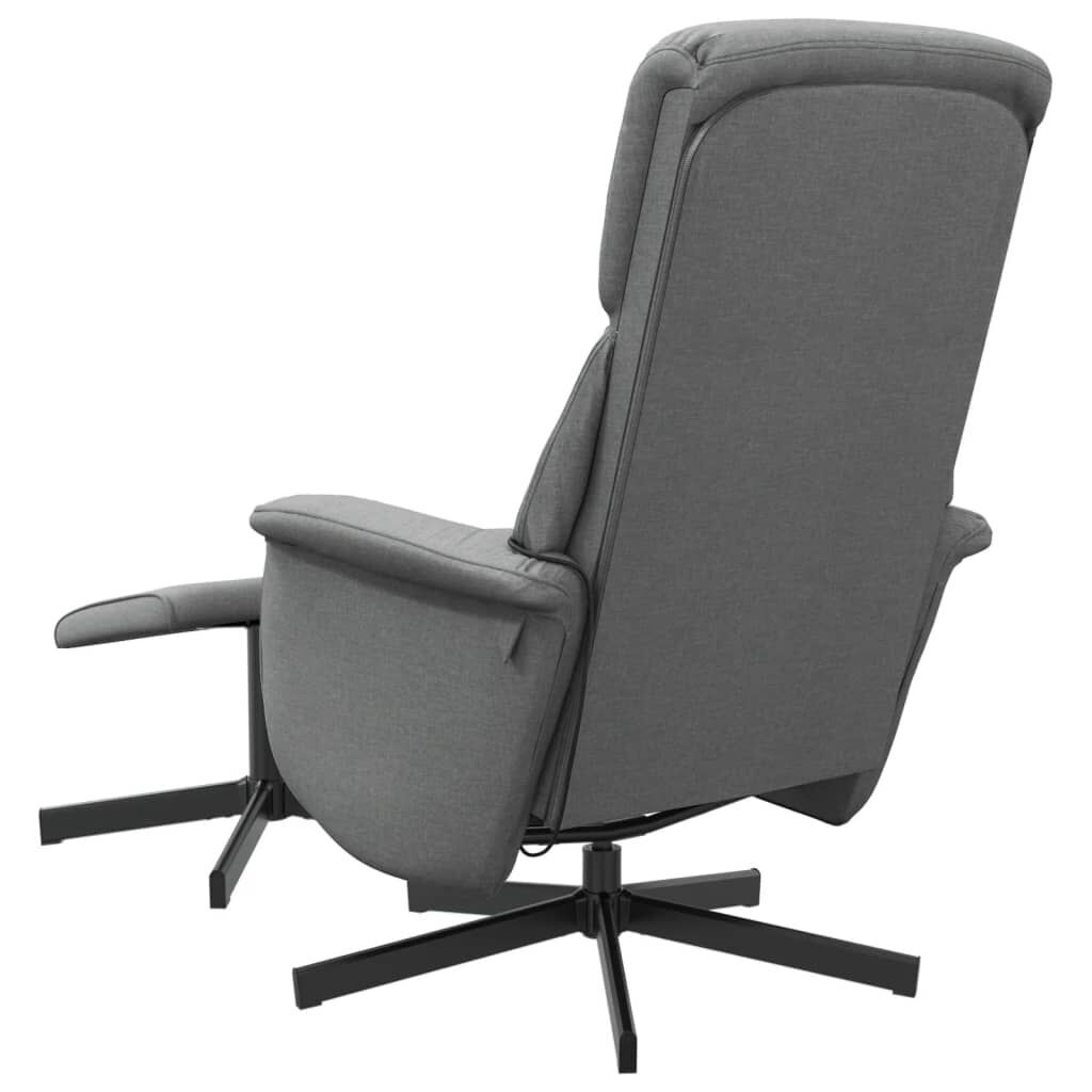 Massage Recliner Chair with Footstool Dark Grey Fabric Price