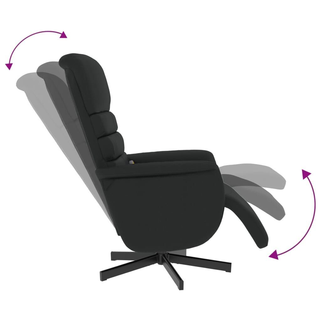 Massage Recliner Chair with Footrest Black Faux Leather Price