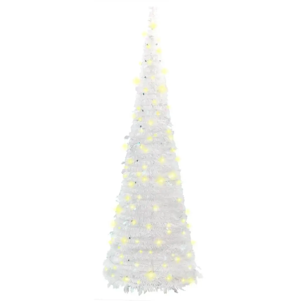 Artificial Christmas Tree Pop-up 100 LEDs White 150 cm Price