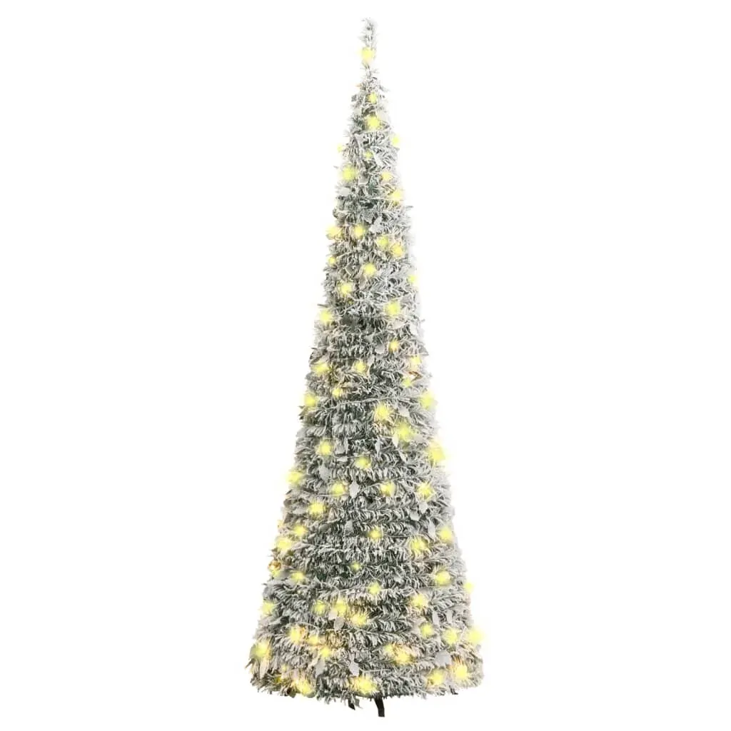 Artificial Christmas Tree Pop-up Flocked Snow 150 LEDs 180 cm Price