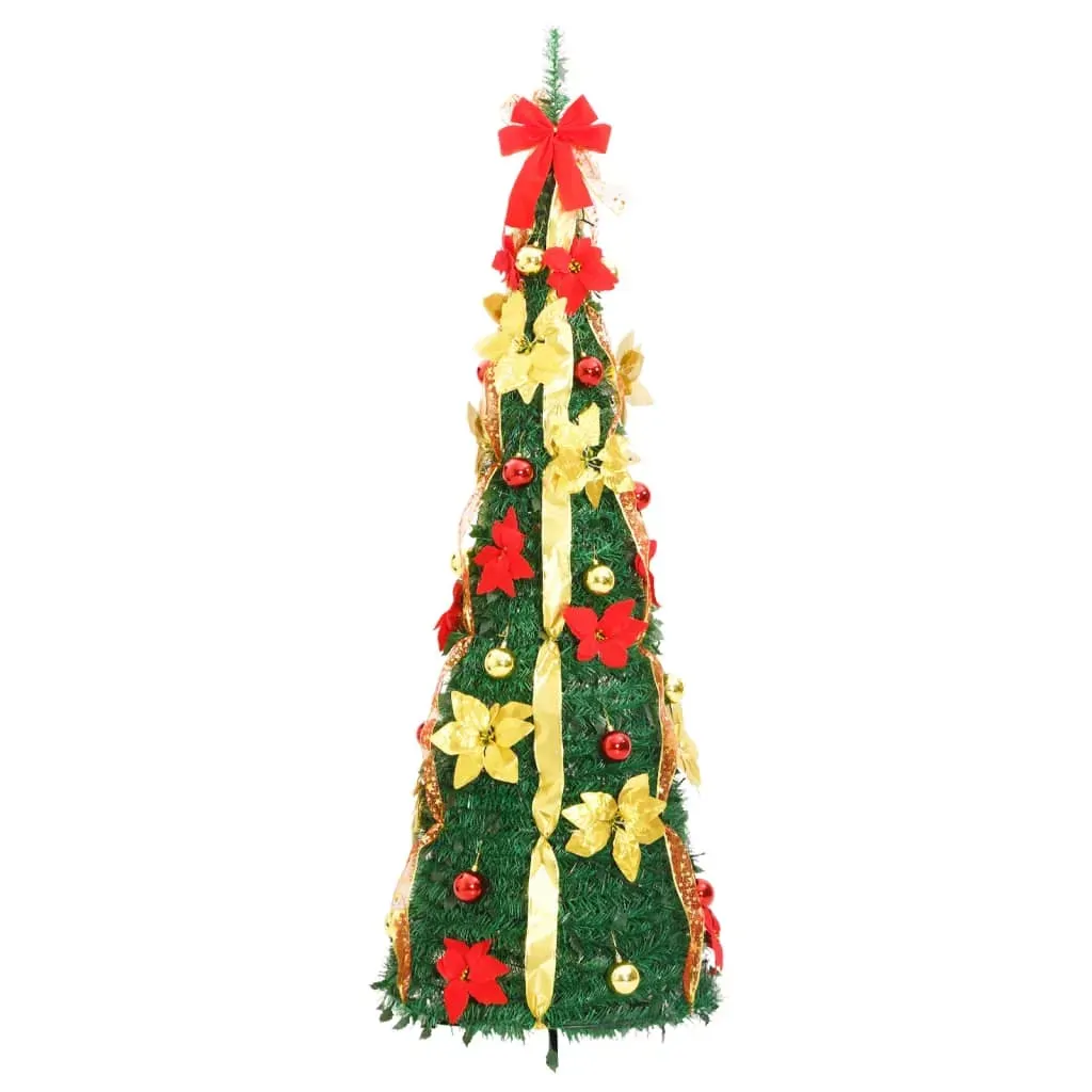 Artificial Christmas Tree Pop-up 100 LEDs Green 150 cm Price