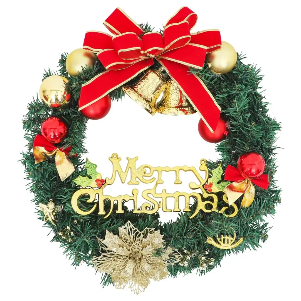 Christmas Wreath with 35 LEDs Green 60 cm Price