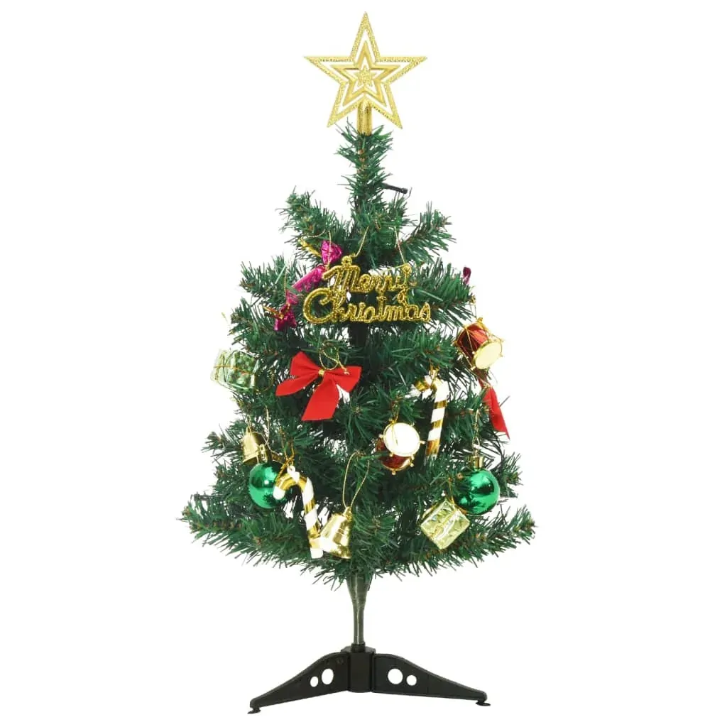 Mini Artificial Pre-lit Christmas Tree with 20 LEDs Green 45 cm Price
