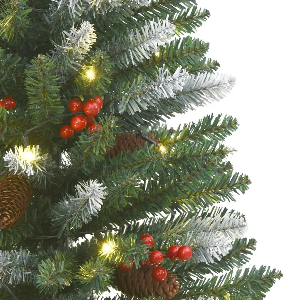 Artificial Christmas Trees 2 pcs 100 LEDs Green and White 120 cm Price