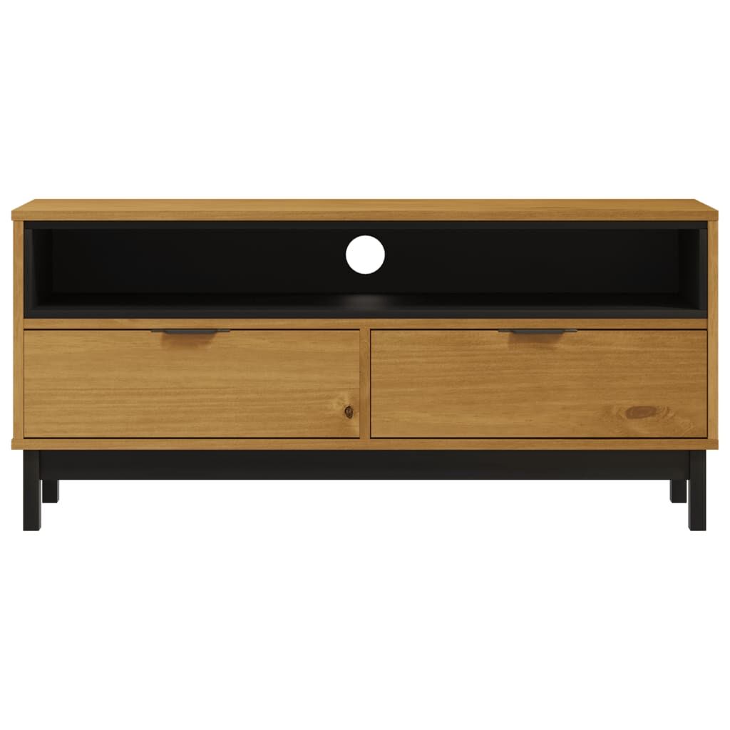 TV Cabinet FLAM 110x40x50 cm Solid Wood Pine Price