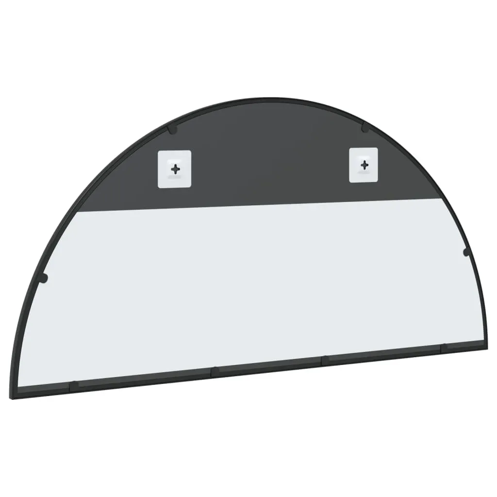 Wall Mirror Black 100x50 cm Arch Iron Price