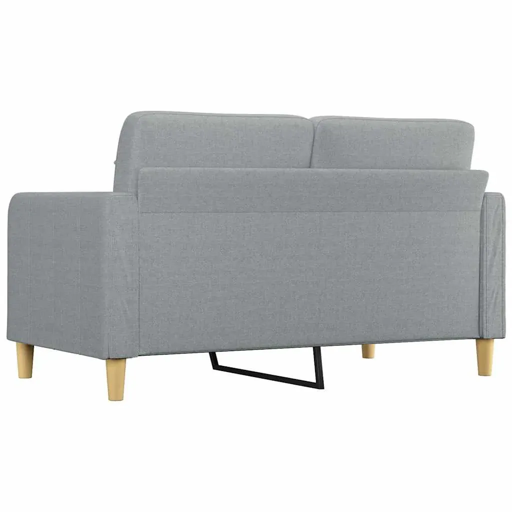 2-Seater Sofa Light Grey 140 cm Fabric Price