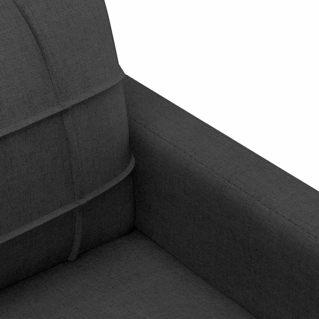 2-Seater Sofa Black 140 cm Fabric Price