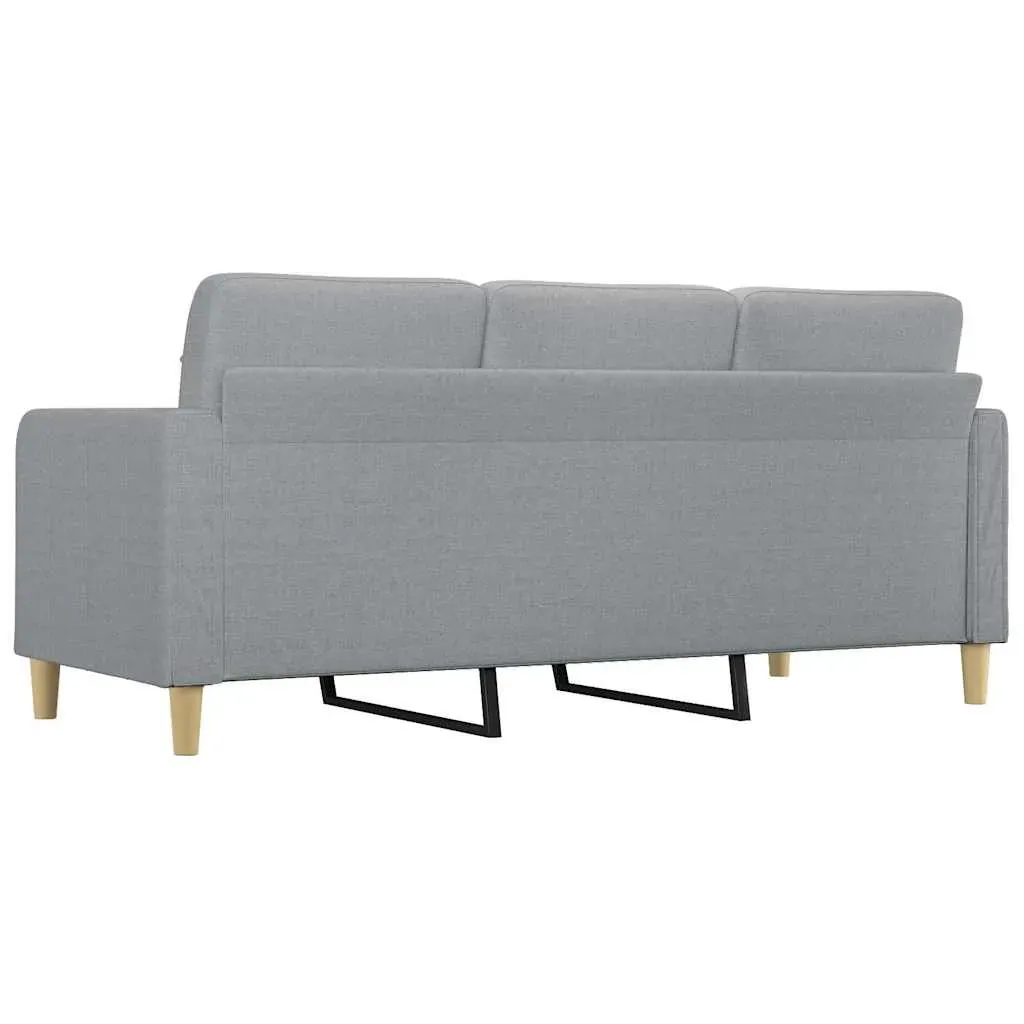 3-Seater Sofa Light Grey 180 cm Fabric Price