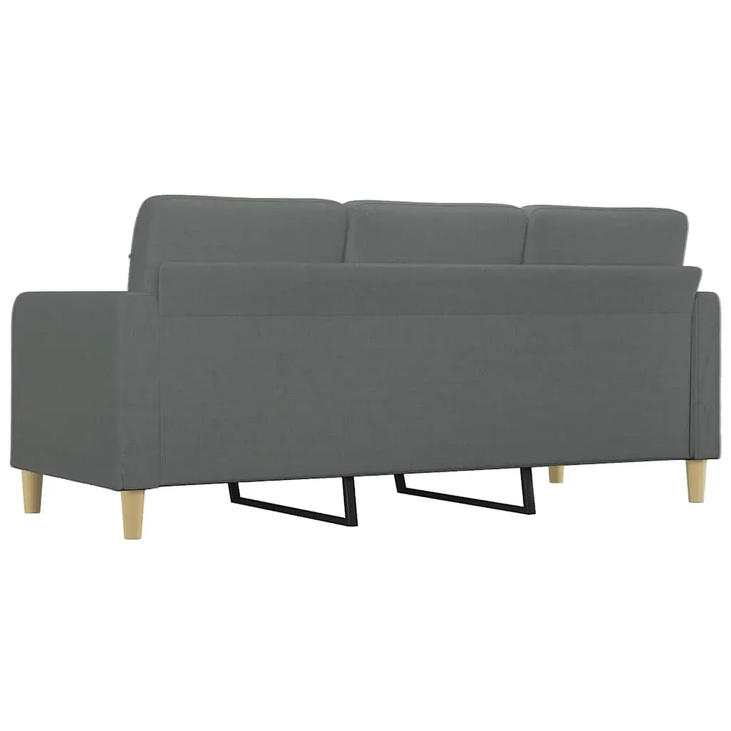 3-Seater Sofa Dark Grey 180 cm Fabric Price