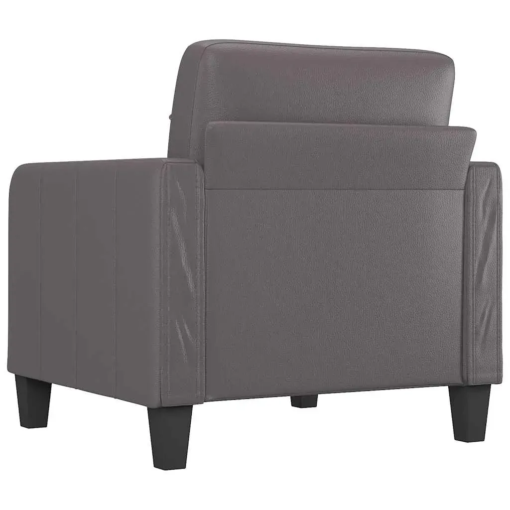 Sofa Chair Grey 60 cm Faux Leather Price