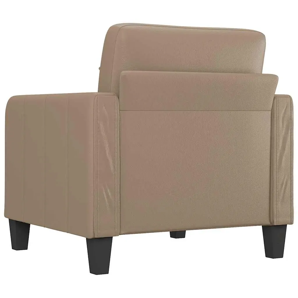 Sofa Chair Cappuccino 60 cm Faux Leather Price