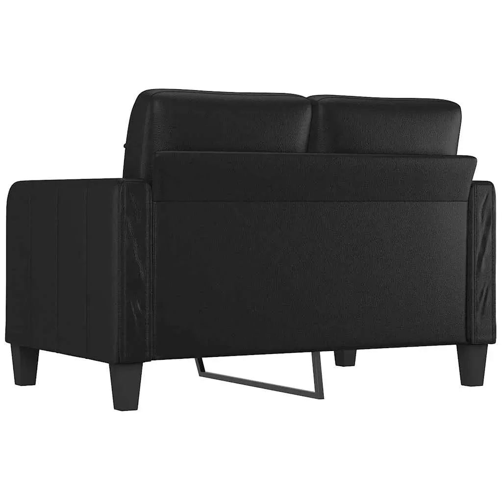 2-Seater Sofa Black 120 cm Faux Leather Price