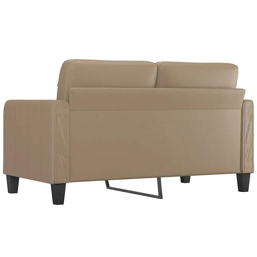 2-Seater Sofa Cappuccino 140 cm Faux Leather Price