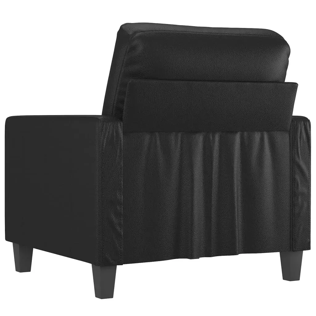 Sofa Chair Black 60 cm Faux Leather Price