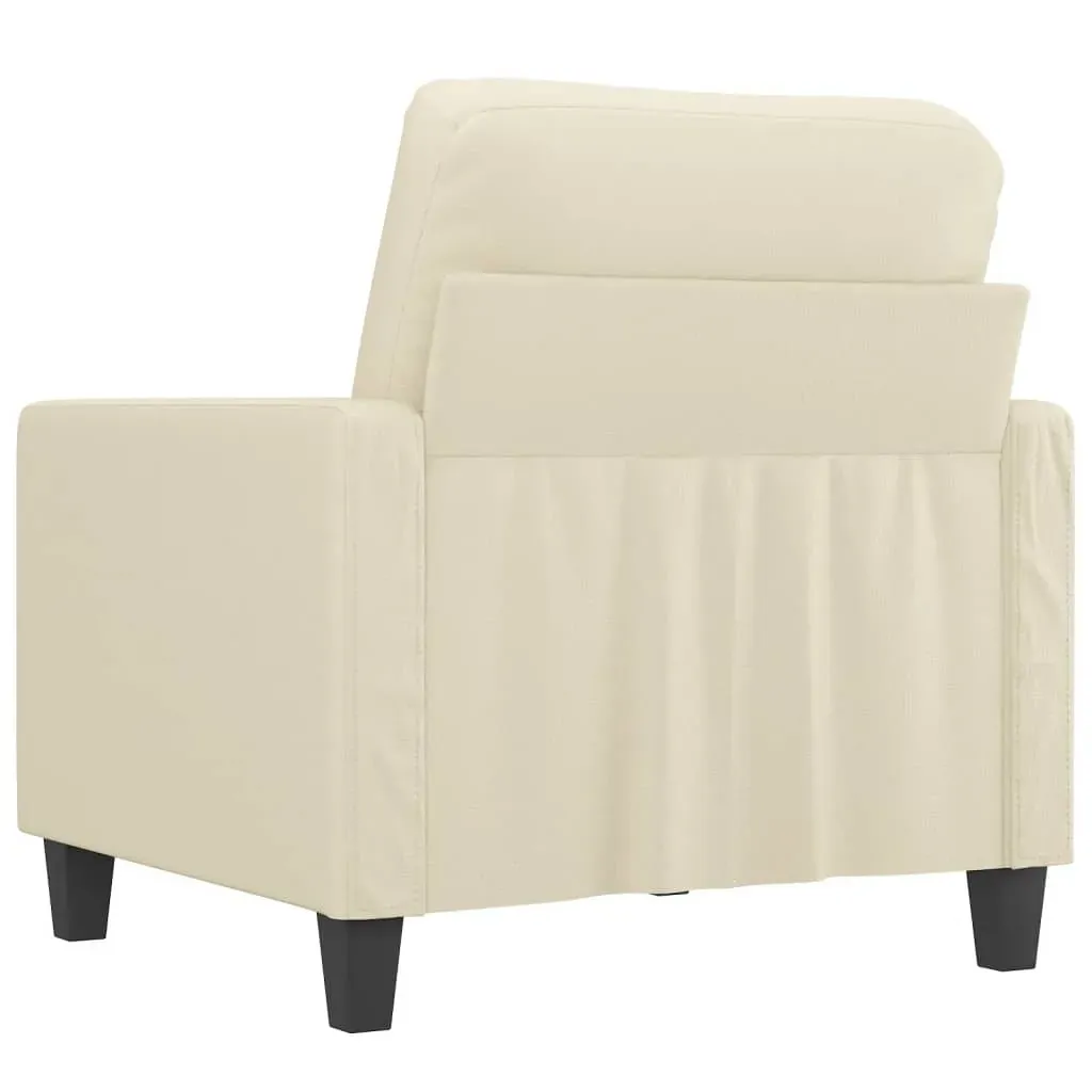 Sofa Chair Cream 60 cm Faux Leather Price