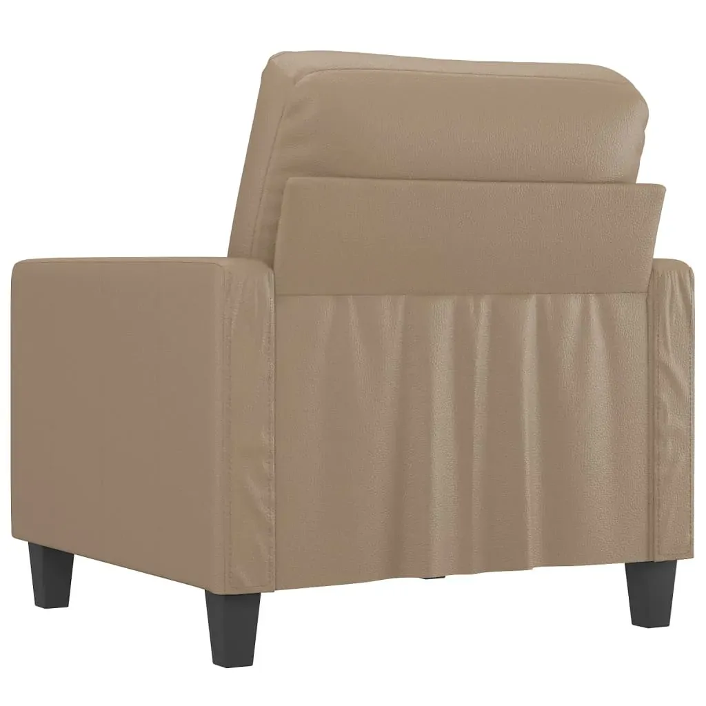 Sofa Chair Cappuccino 60 cm Faux Leather Price